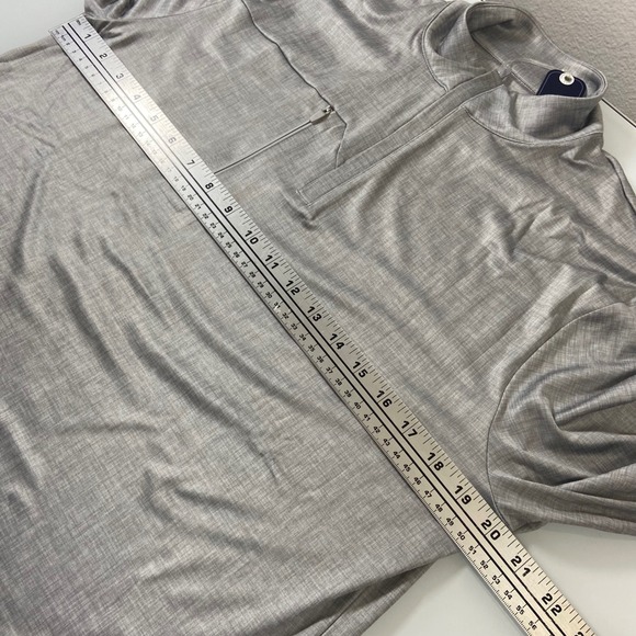 Johnnie O Men's Small Performance Quarter Zip Pullover Grey New Lightweight - Picture 4 of 9